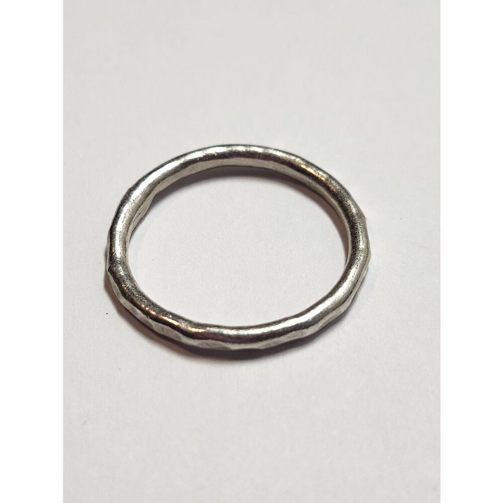 Hammered Sterling Silver Band Ring Size 9 - Picture 2 of 3